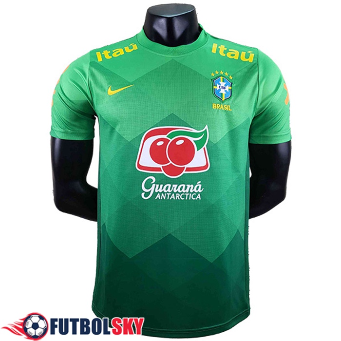 Comprar Camiseta Entrenamiento Brasil Verde 2022 2023 02 Personalizadas