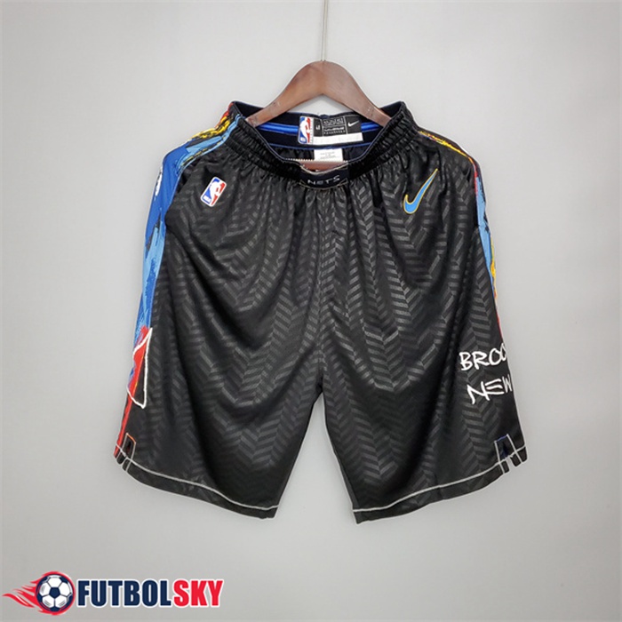 Comprar Cortos Nba Rooklyn Nets Negro City Edition Online