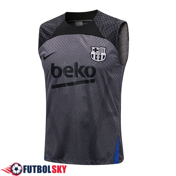 Comprar Training Debardeur FC Barcelona Negro Gris 2022 2023 Para Crear