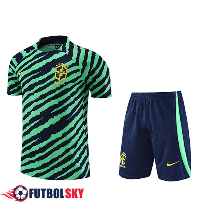 Comprar Camiseta Entrenamiento Cortos Brasil Verde Para Hacer