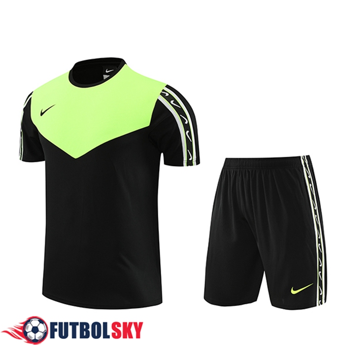 Comprar Camiseta Entrenamiento Cortos Nike Negro Verde