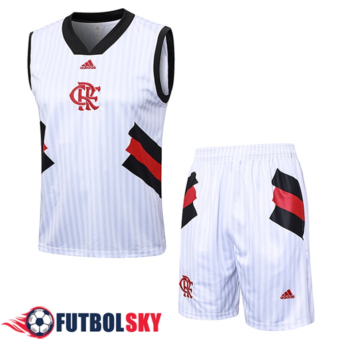 Comprar Camiseta Entrenamiento Sin Mangas Cortos Flamengo Blanco