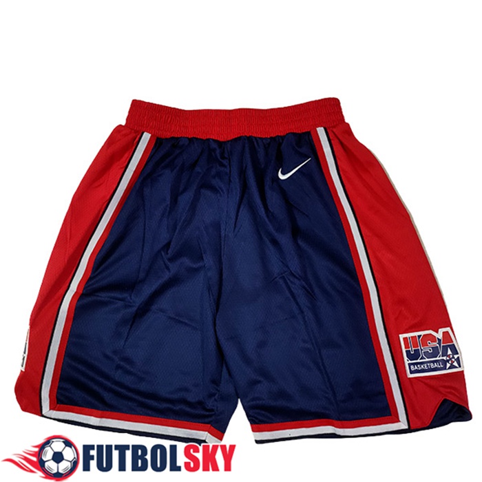 Comprar Cortos Nba Usa Negro Rojo Baratas Replicas Tailandia