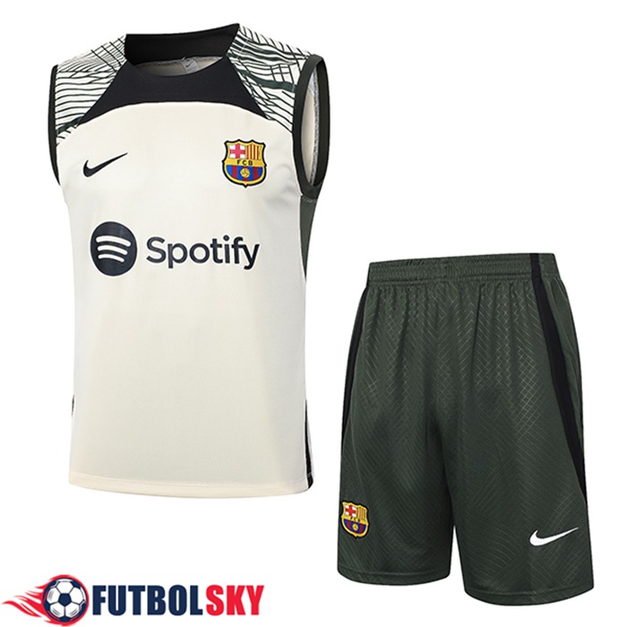 Comprar Camiseta Entrenamiento Sin Mangas Cortos FC Barcelona Beige