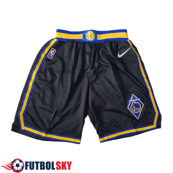 Comprar Cortos NBA Golden State Warriors Negro Oficiales Baratas