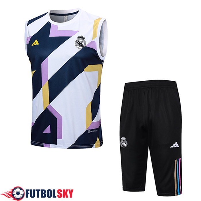 Comprar Camiseta Entrenamiento sin mangas + Cortos Real Madrid Blanco ...