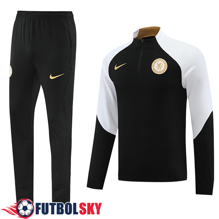 Comprar Chandal Equipos De Futbol FC Chelsea Negro/Blanco 2023/2024 ...