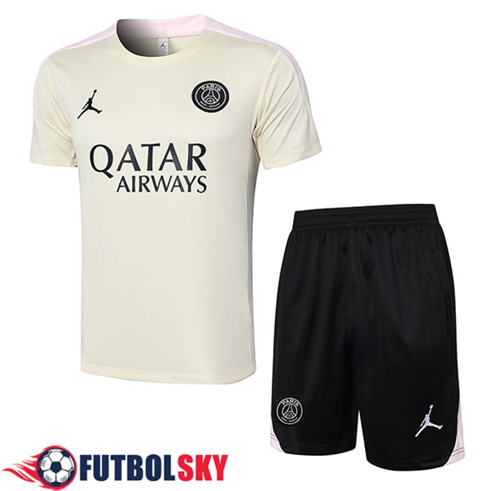 Comprar Camiseta Entrenamiento + Cortos PSG Beige 2024/2025 Oficiales ...